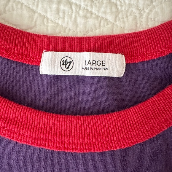 Super Bowl LVIII Las Vegas Ringer Tee T-Shirt '47 Brand 2024 Large - Picture 5 of 8